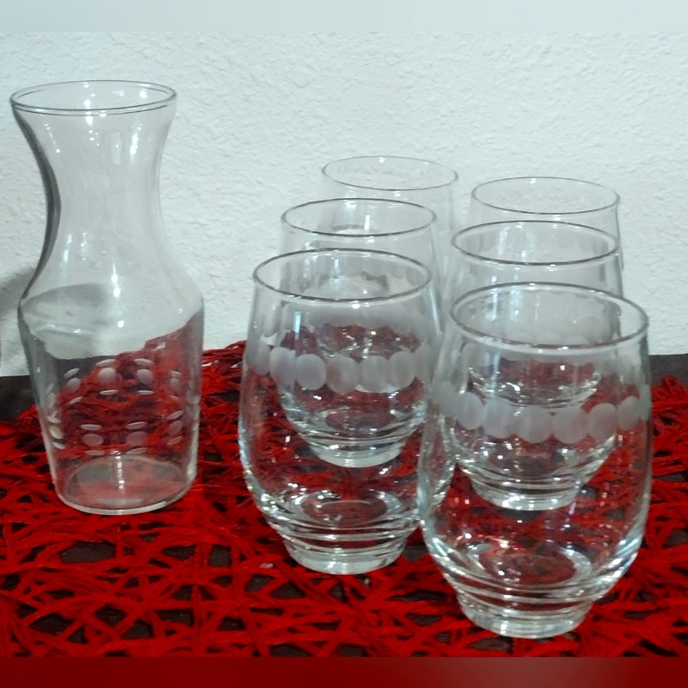 Vintage Stemless Wineglass Serving Set